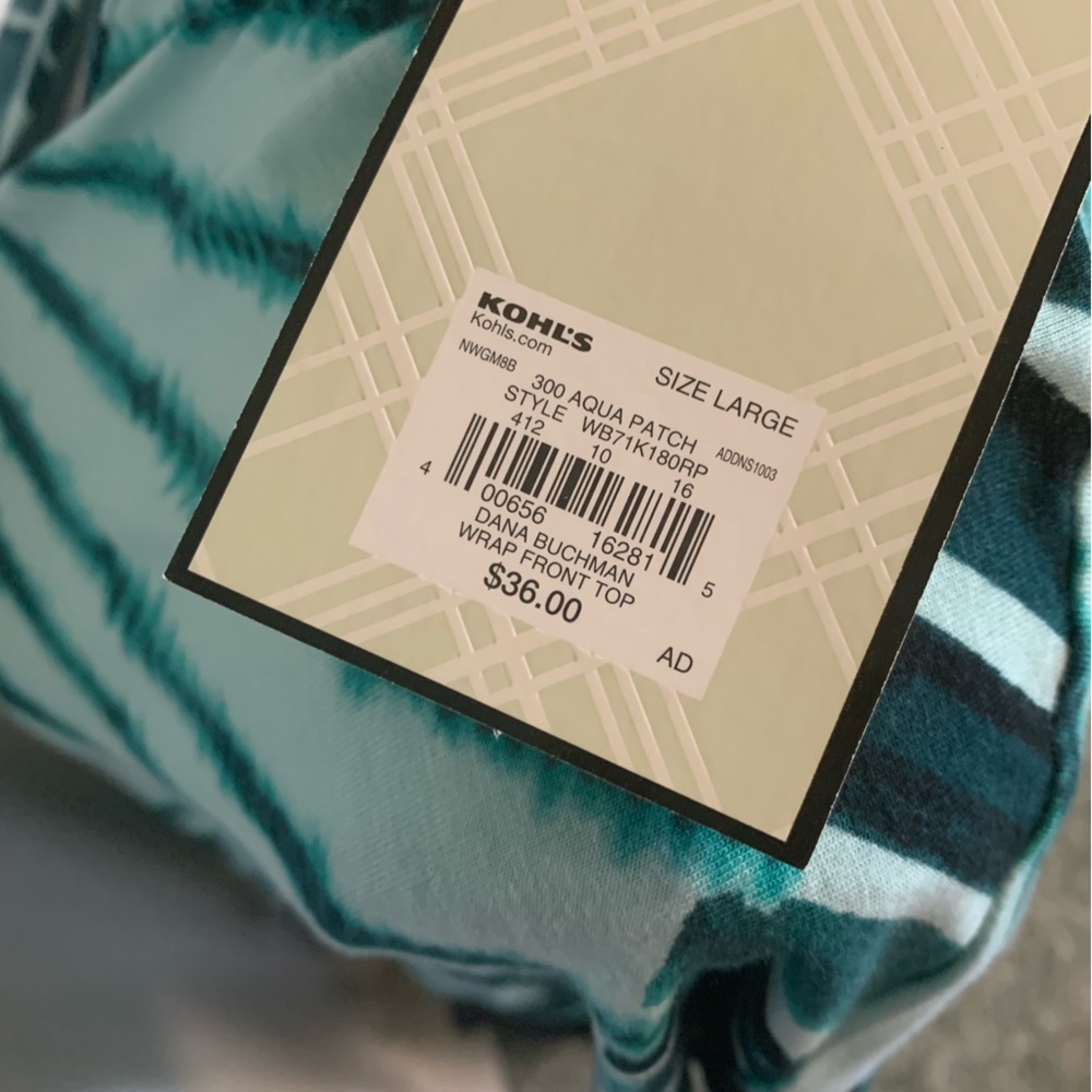 Aqua Patchwork Line Top - Picture 7 of 7